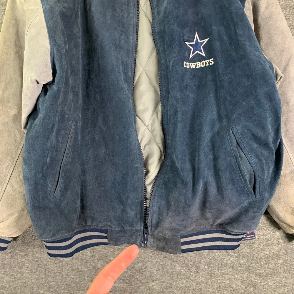 Vintage Dallas Cowboys Leather Jacket Men Extra Large Pro Player 90's NEW